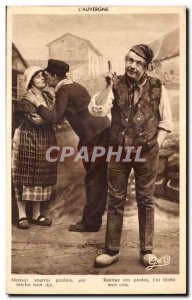 Postcard The Old Auvergne Mossai voutrai poulais yai Lecha my djo Folklore Co...
