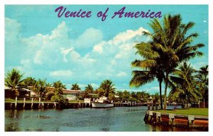 Postcard BOAT SCENE Fort Lauderdale Florida FL AR2795