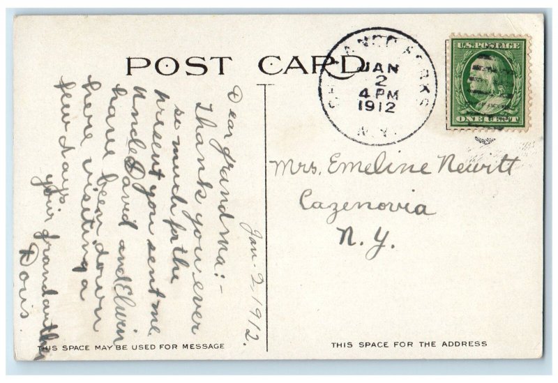 1912 Lovers' Lane Along The Susquehanna Binghamton New York NY Posted Postcard 