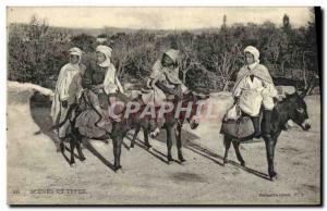 Old Postcard Scenes And Types Children amount donkeys