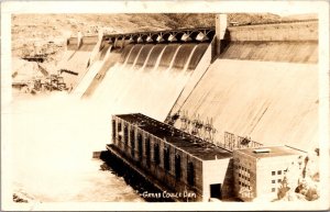 Real Photo Postcard Grand Coulee Dam Washington Columbia River