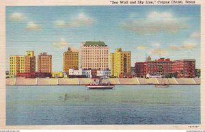 Texas Corpus Christi Sea Wall and Skyline Curteich