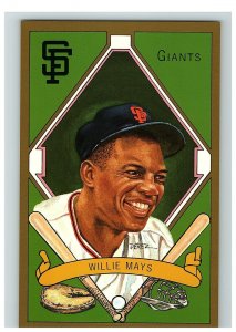 1990-92 Willie Mays SF Giants Gold Border Perez-Steele Master Works Postcard Ex