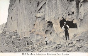 J30/ Espanola New Mexico Postcard c1910 Cliff Dwellers Ruins Native 262