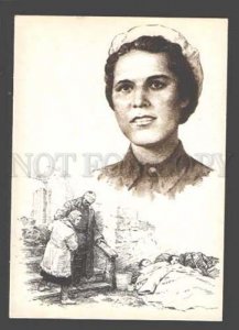 085020 WWII RUSSIAN Red cross nurses hero Kislyak Maria Old PC