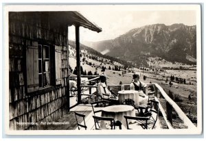 1935 On The Romanshöhe Oberammergau Bavarian Alps Germany RPPC Photo Postcard