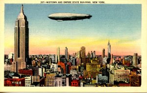 NY - New York City. Midtown, Empire State Building & USN Zeppelin