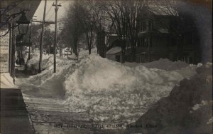 Winsted Connecticut CT 188 Blizzard c1910 Real Photo Postcard