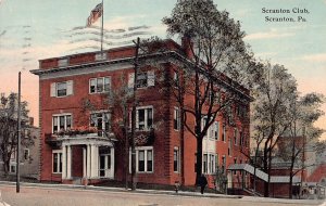 Scranton Club, Scranton, Pennsylvania, Early Postcard, Used in 1911