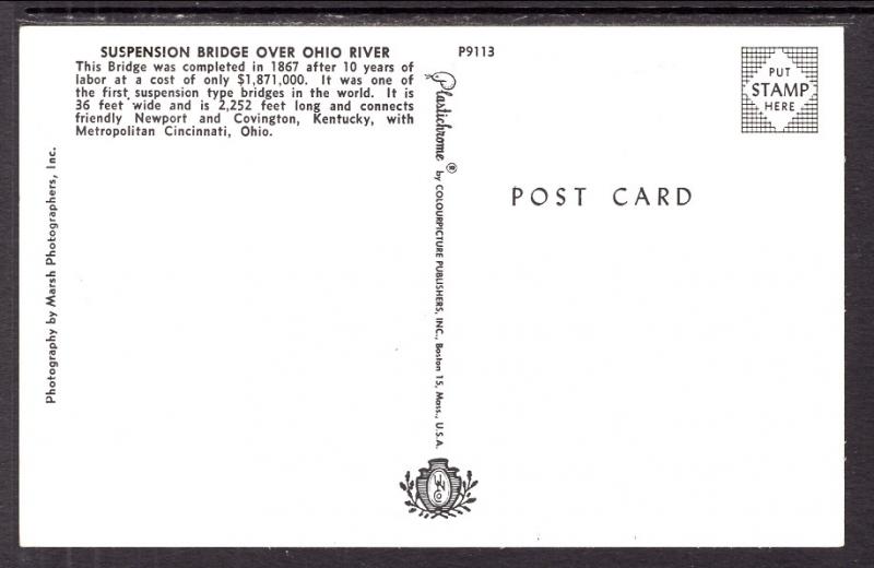 Suspension Bridge Over Ohio River,Cincinnati,OH BIN