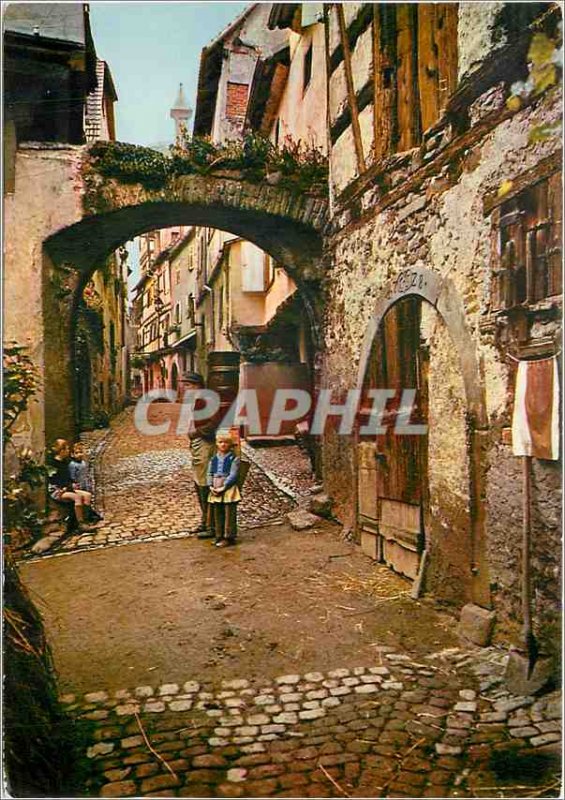 Modern Postcard Riquewihr Haut Rhin Street of the Jews