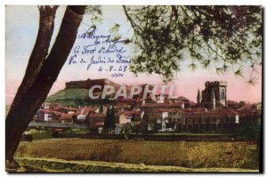Old Postcard Villeneuve Avignon Tennis Gardens of Hostellerie du prieure