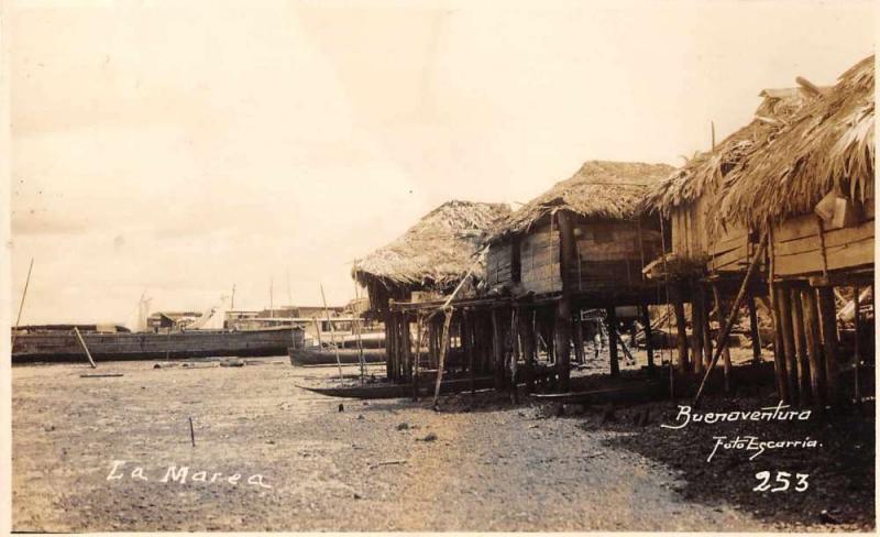 Buenaventura Colombia La Marea Real Photo Antique Postcard J61677