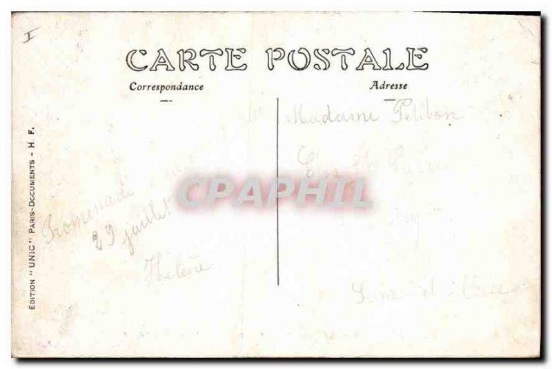 Old Postcard Paris I arr the Monument to Leon Gambetta and Louvre