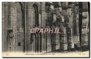 Old Postcard Chartres The Cathedral Cote Sud