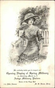 Antigo Wisconsin WI Millinery Parlor Opening c1910 Advertising Postcard