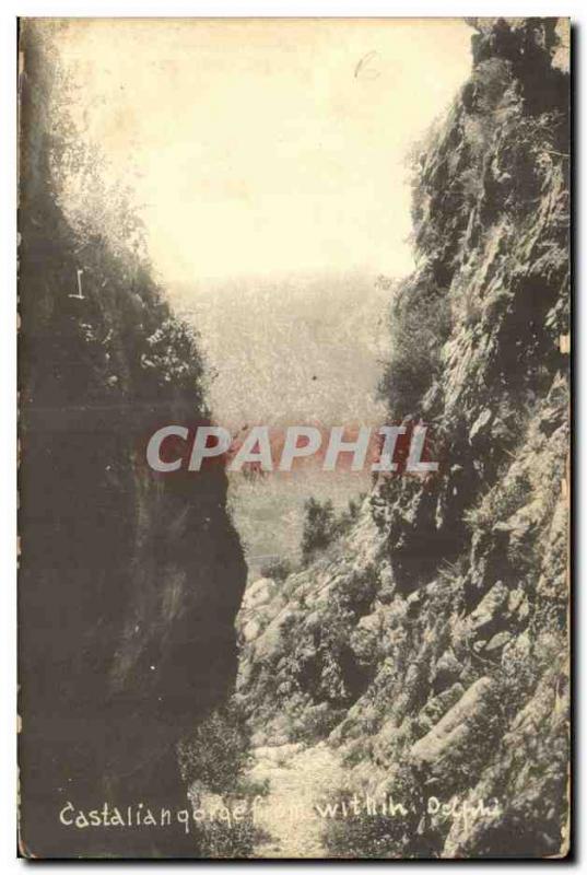 Greece Grece CPA Castalian gorge from within Delphi