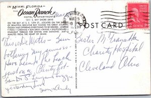 Postcard HOTEL SCENE Miami Florida FL AL6580