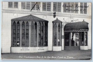 1910 Washington DC Postcard Olmsted Restaurant Customers Best Food Town Building