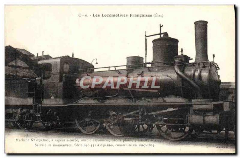 Postcard Old Train Locomotive Machine 030802