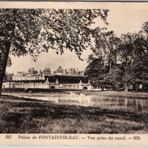 1935 Fontainebleau France Palace Chateau Canal Landscape ND Vintage Postcard