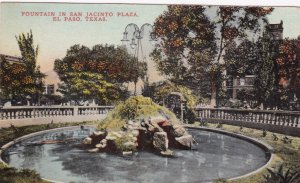 Fountain in San Jacinto Plaza , EL PASO , Texas ; PU-1911