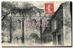 Old Postcard Cadouin Facade of & # 39Eglise