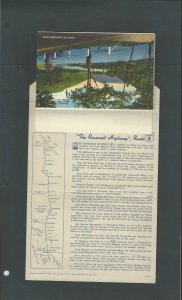 Ca 1940 The Roosevelt Hwy Route 6 18 Picture Foldout W/Data 6 X 4