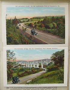 Vintage Postcard Souvenir Folder The Lackawanna Trail PA