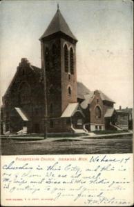 Ironwood MI Presbyterian Church c1900 Postcard