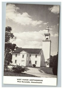 Vintage 1960's Photo Postcard West Parish Meetinghouse West Barnstable MA