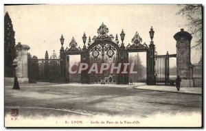 Old Postcard Grid Lyon Tete d Or Park