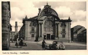 Vintage Postcard 1952 Furth Bei Nuchberg Stadttheater Theater Bavaria Germany