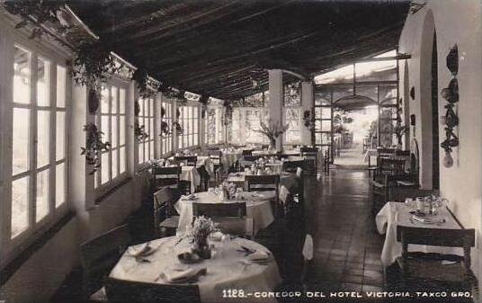 Mexico Taxco Comedor Del Hotel Victoria Real Photo RPPC