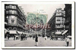 Old Postcard Paris Avenue L & # 39Opera