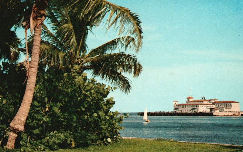 Vintage Postcard Municipal Pier & Casino N Yacht Basin St. Petersburg Florida FL