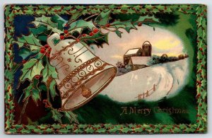 Vintage Xmas Christmas Postcard -Bridgeport CT Cancel - 1910