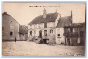 Prauthoy (Hte-Marne) France Postcard Gendarmerie c1910 Unposted Antique