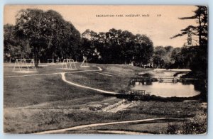 Amesbury Massachusetts Postcard Recreation Park Exterior View Forest Trees c1937