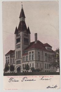 1906 RPPC Washington County Courthouse West Bend Wisconsin Postcard Cover