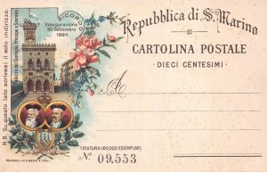 REPUBLIC OF SAN MARINO INAUGURATION EXPO POSTCARD (1894)