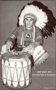 Native American Indian chief Black Bear Shawanee Tribe PA Exhibit Card