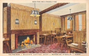Albany, NY New York  WAGAR'S COFFEE SHOP~Interior View ROADSIDE ca1940s Postcard