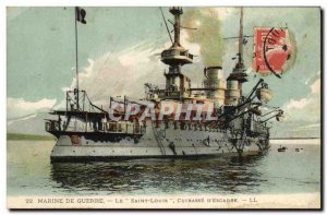 Old Postcard Boat War The Breastplate of Saint Louis & # 39escadre