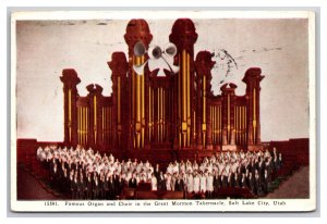 Great Mormon Tabernacle Organ Salt Lake City UT Utah WB Postcard G19