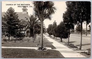 Inglewood California 1930s RPPC Real Photo Postcard Chruch Of The Brethren