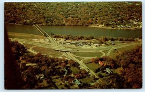 ROCKFORD, IL ~Aerial View NORTH SECOND & AUBURN STREET CLOVERLEAF 1960s Postcard