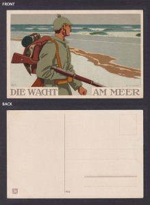 Postcard GERMANY The Watch By The Sea, Patriotic WWI