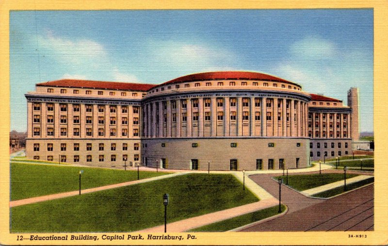 Pennsylvania Harrisburg Capitol Park Educational Building Curteich