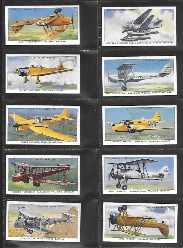 GB 1930s Plane | Aircraft | Player Cigarettes Cards. Complete Series of 50